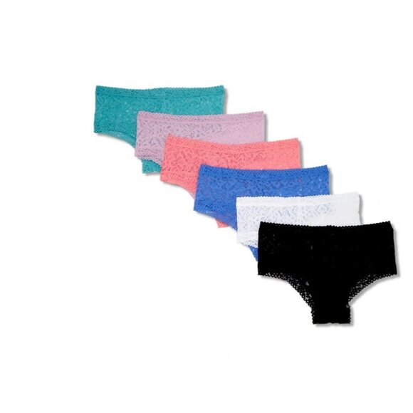 Secret Treasures Cheeky Lace Panties Set M/6 Multicolor 6-Pair - Picture 2 of 5